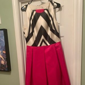 Black, cream and pink cocktail